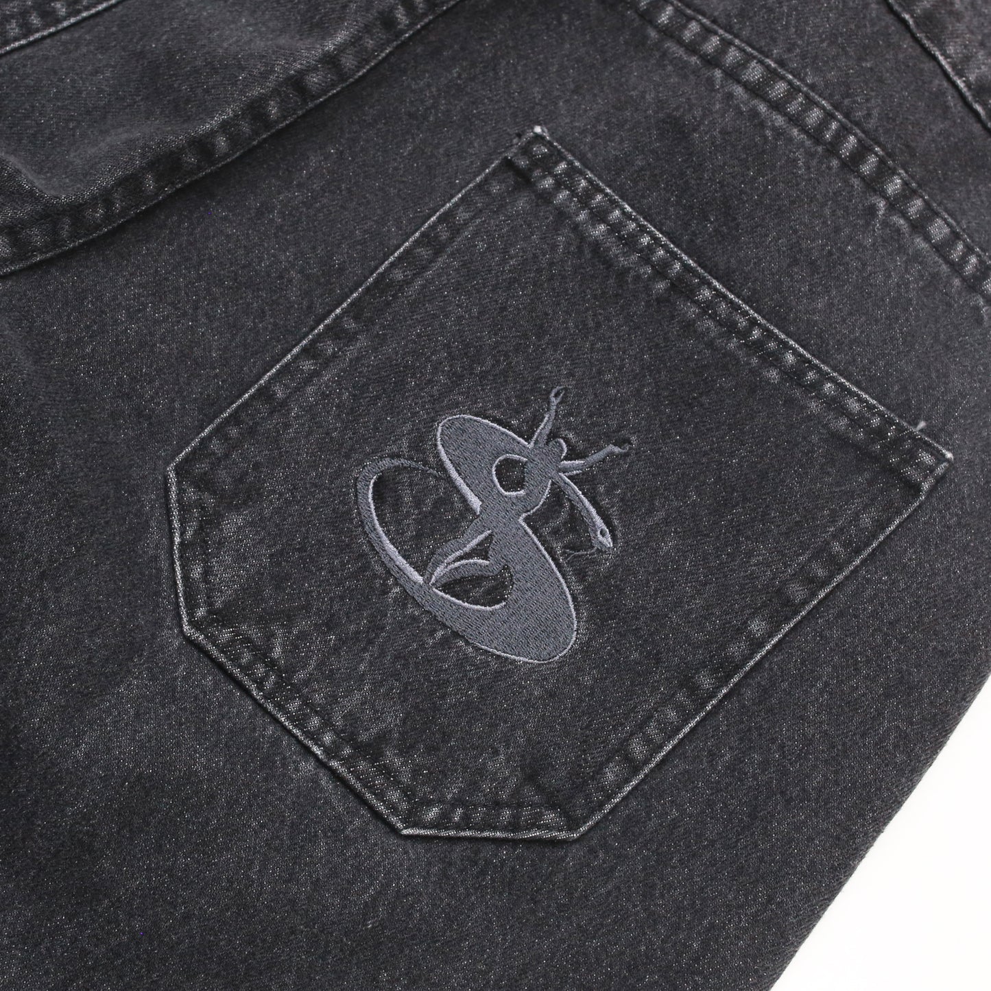 Slub Stain Phantasy Jeans (Black)