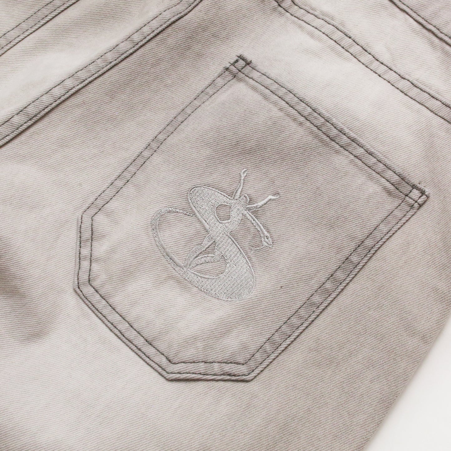 Slub Stain Phantasy Jeans (Silver)