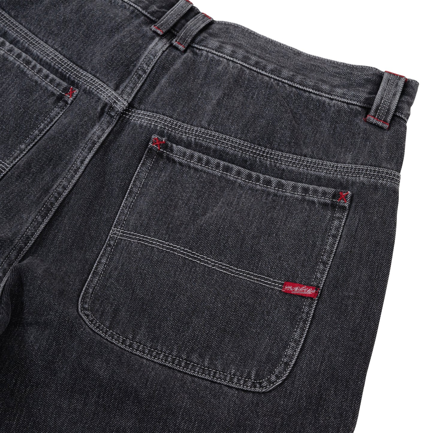 Slub Denim Shorts (Black)