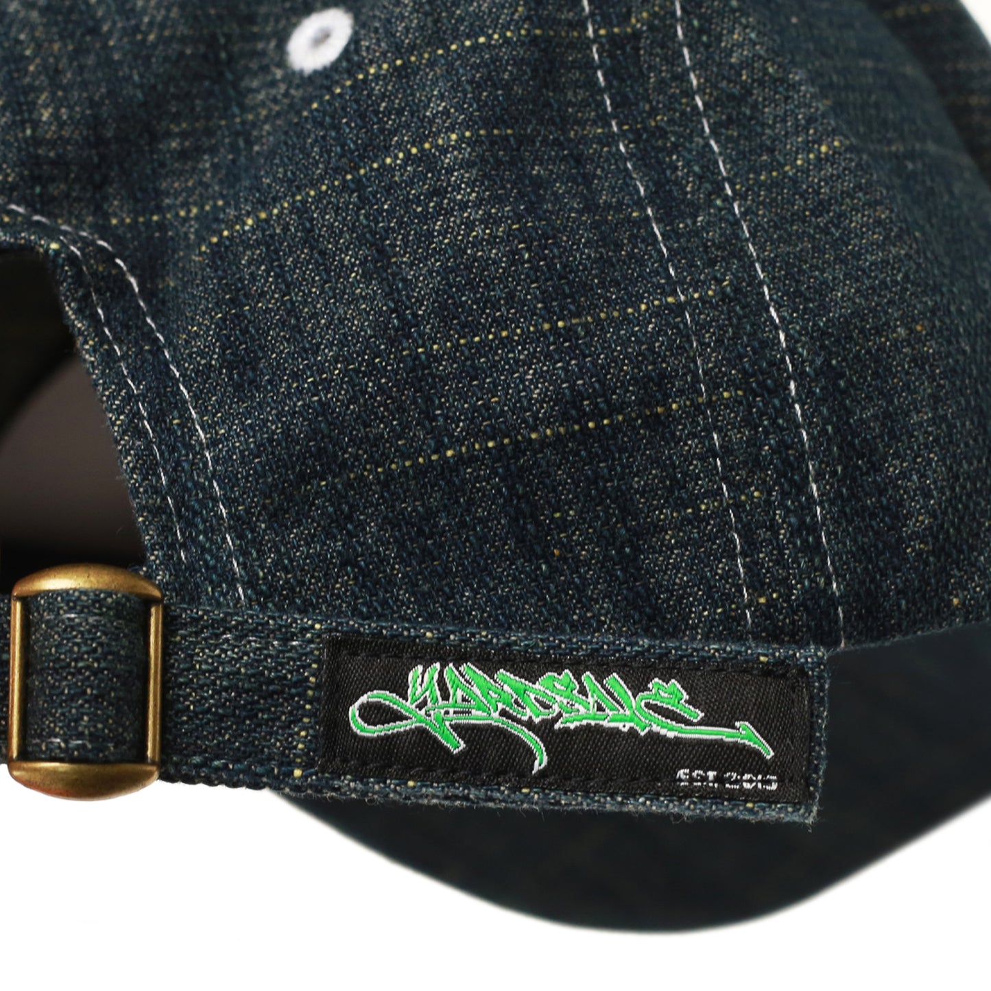 Faded Slub Denim Cap (Dark Blue)