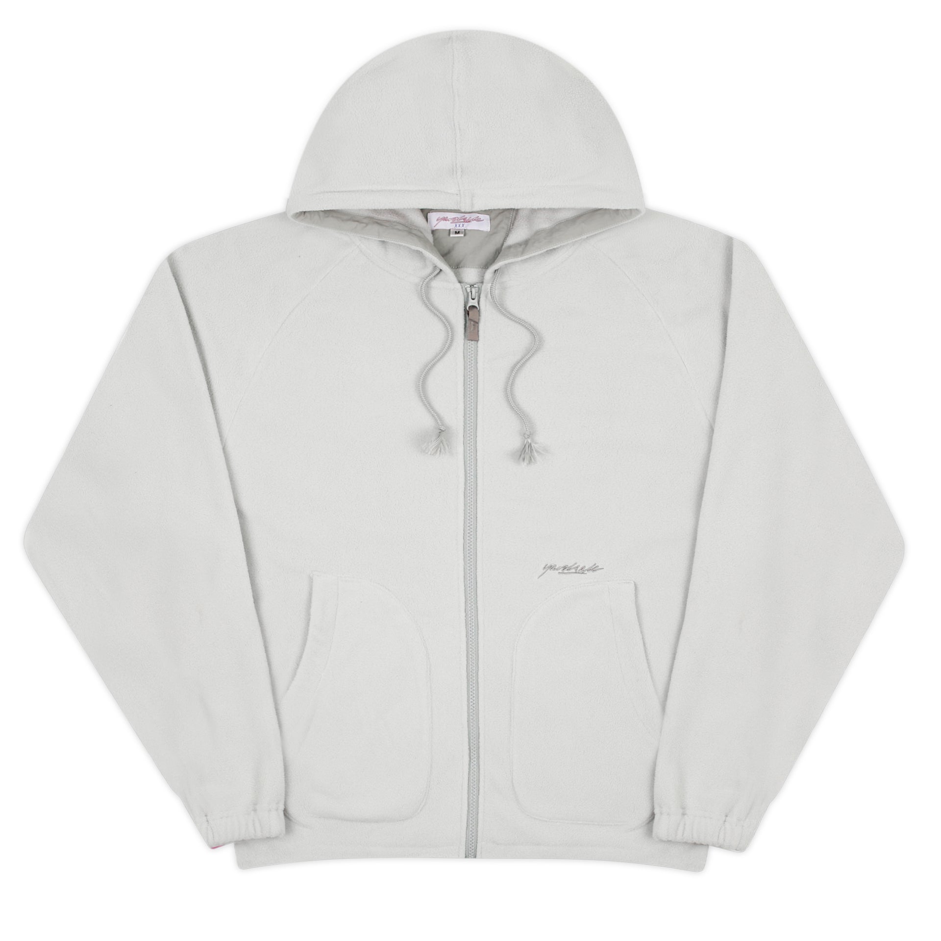 Fleece Zip Hood (Silver)