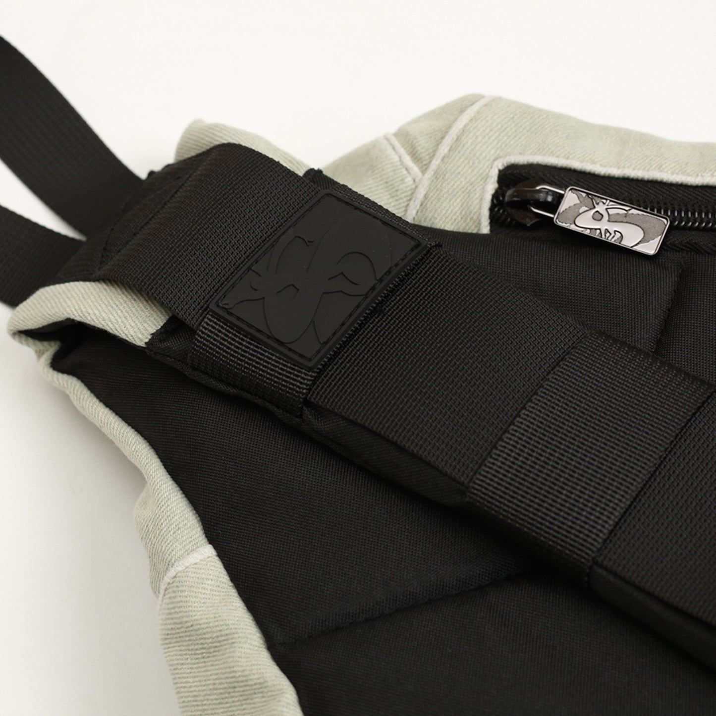 Denim Sling Back Pack (White)