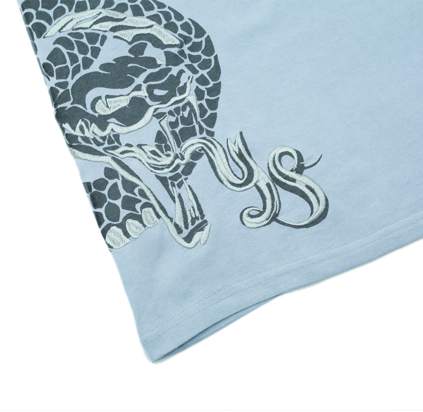 Snake EMB TShirt (Light Blue)
