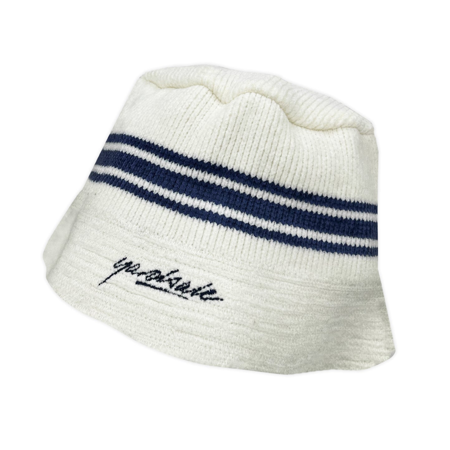 Chenille Bucket Hat (White)