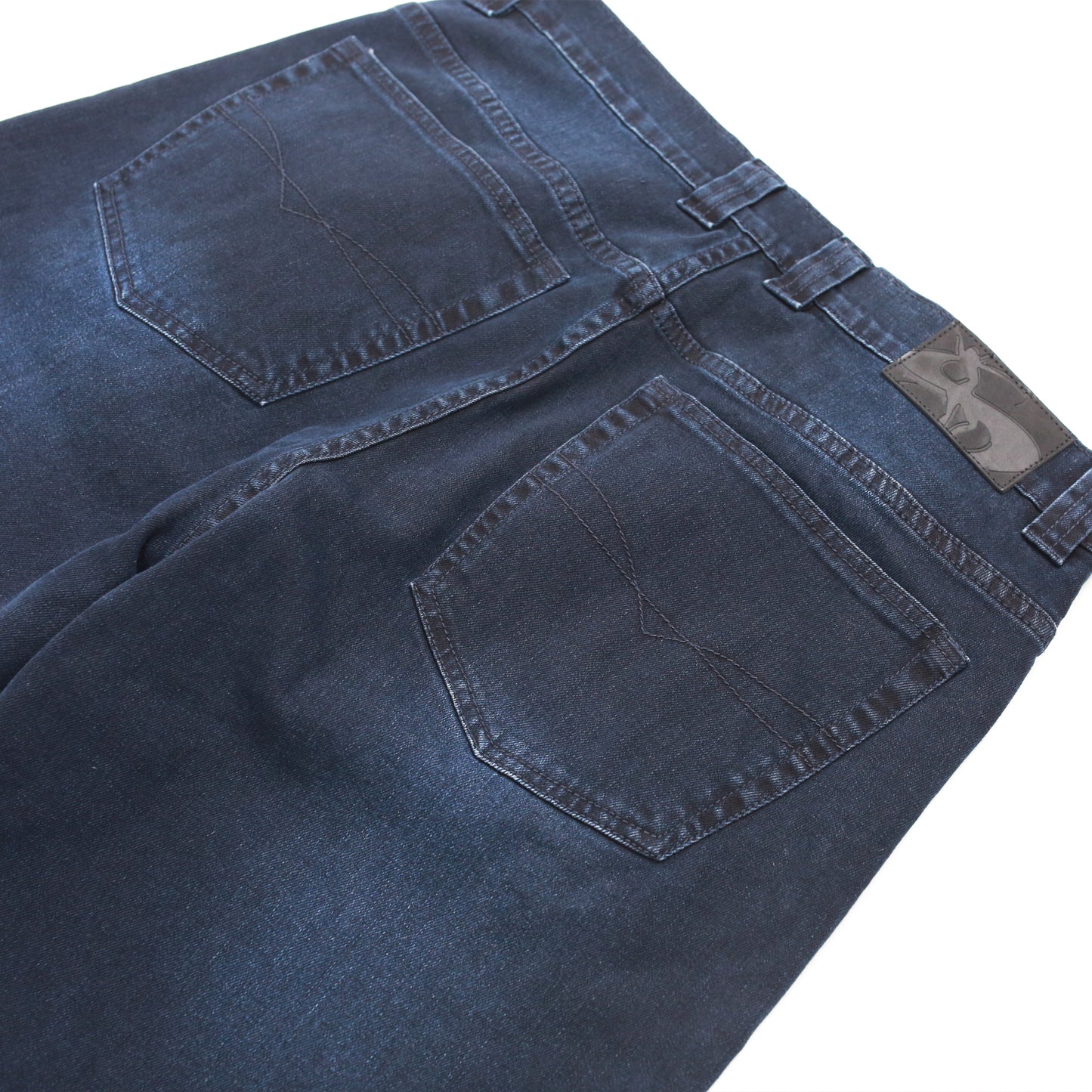 Ivory Slub Jeans (Dark Denim)