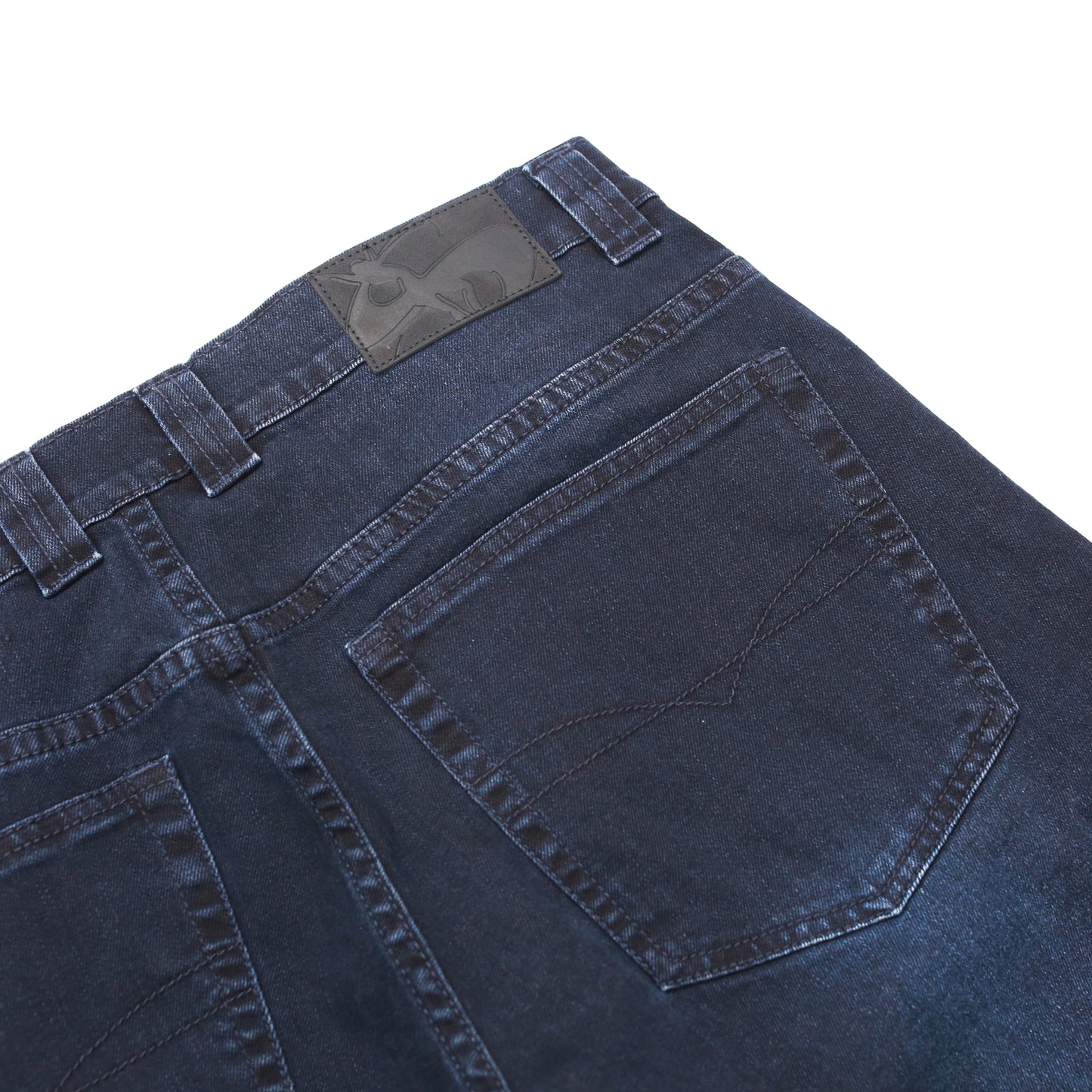 Ivory Slub Jeans (Dark Denim)