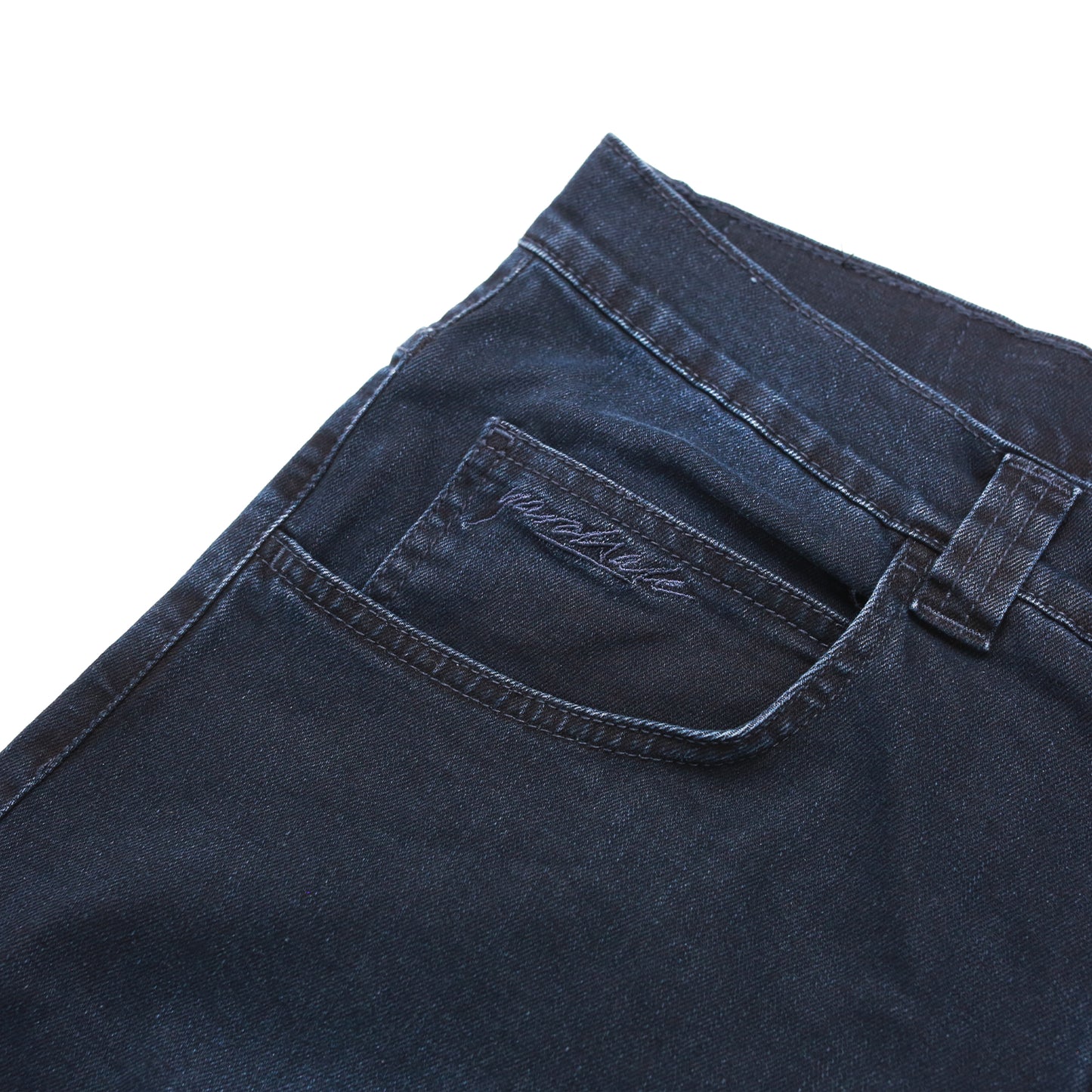 Ivory Slub Jeans (Dark Denim)