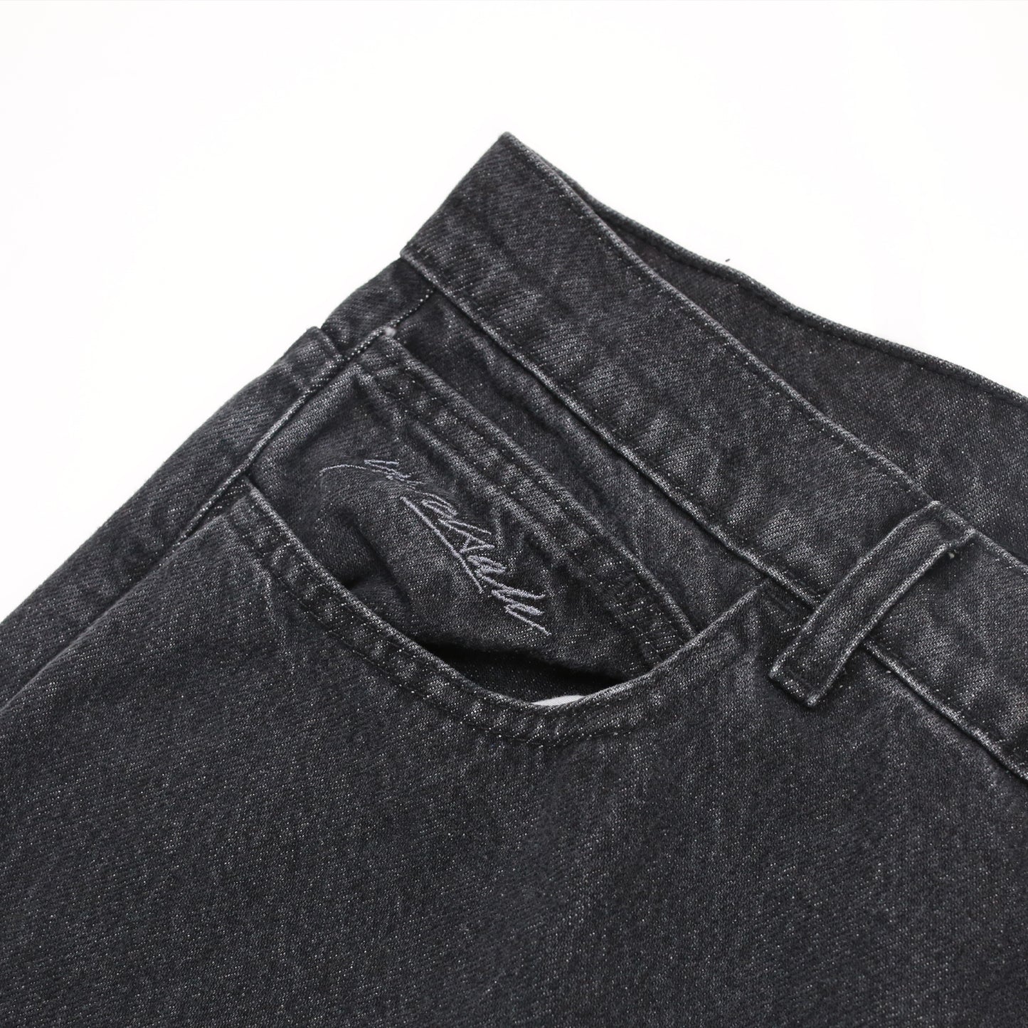 Slub Stain Phantasy Jeans (Black)