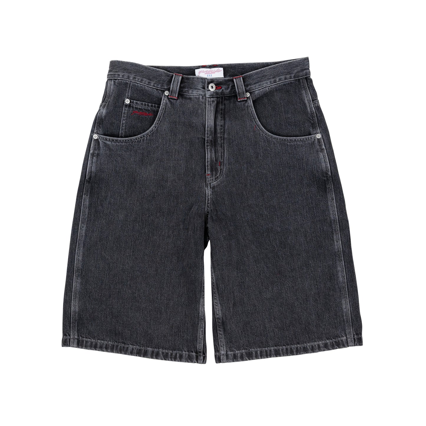 Slub Denim Shorts (Black)