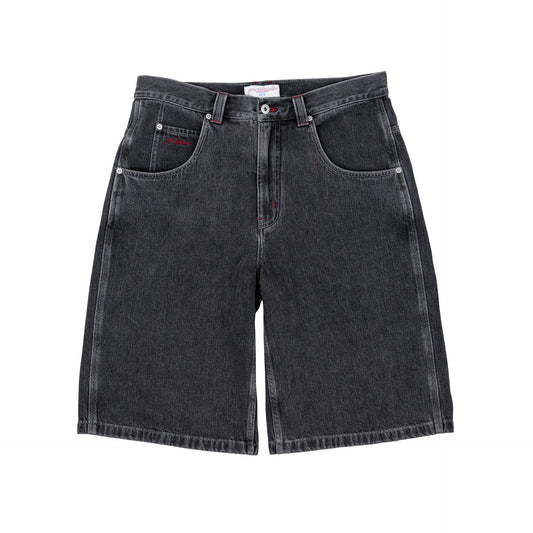Slub Denim Shorts (Black)