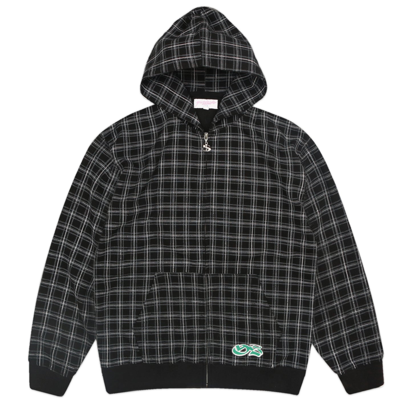 Check Waffle Hood (Black)