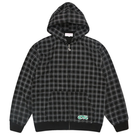 Check Waffle Hood (Black)