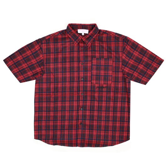 Faded Plaid Shirt (Red)