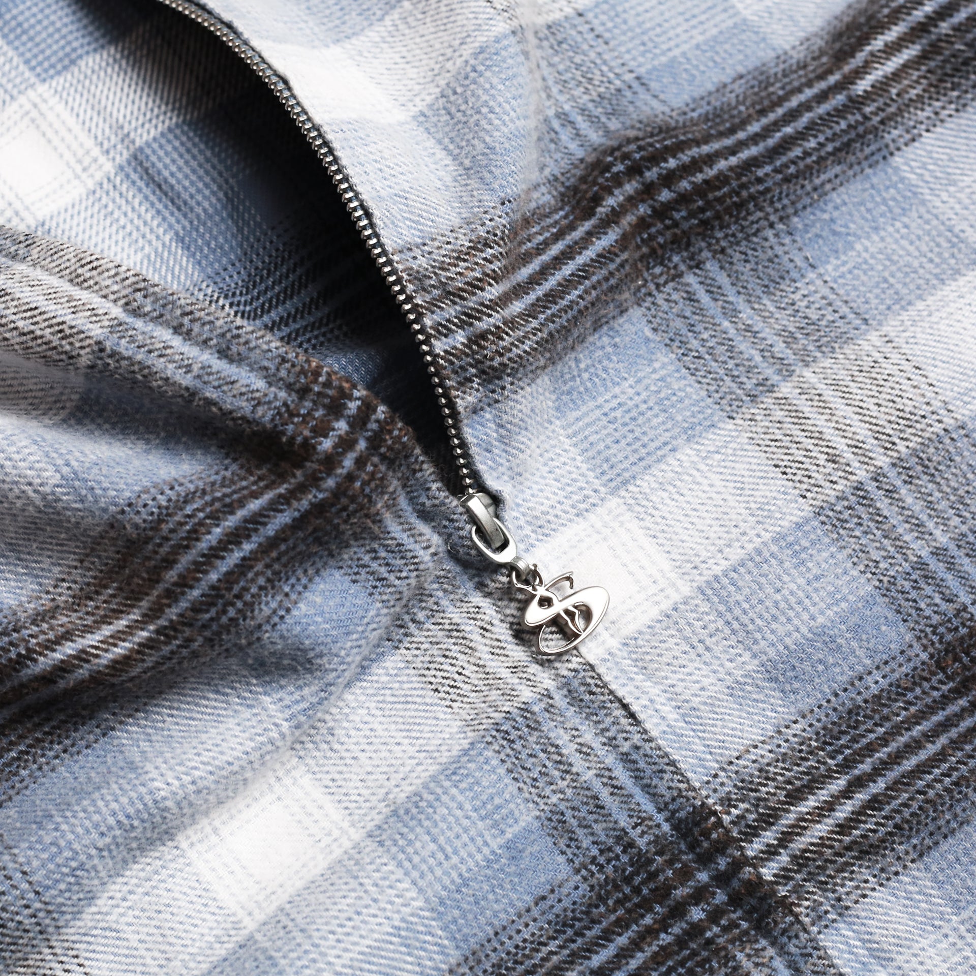 Tartan Fullzip Hood (Blue) – YARDSALE