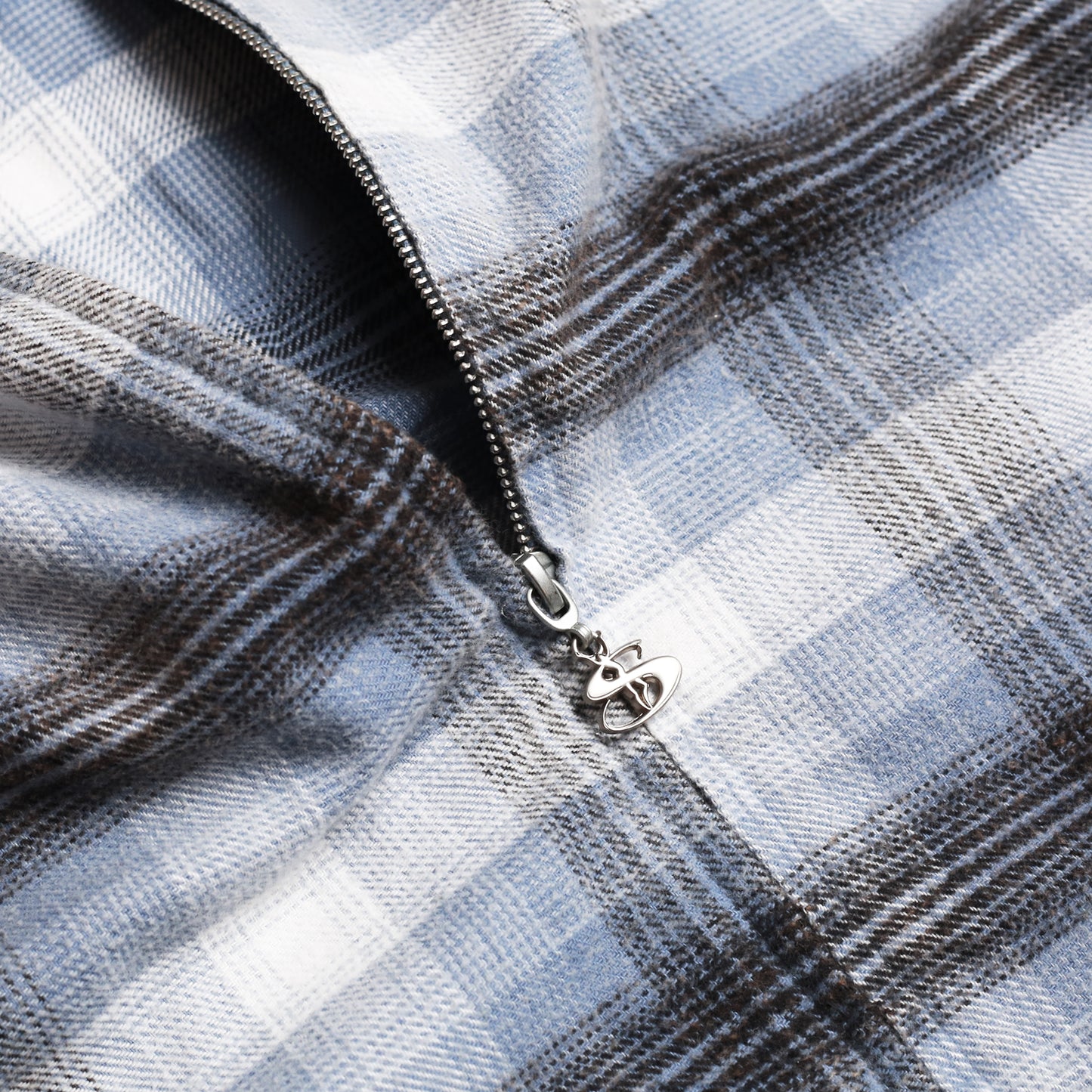 Tartan Fullzip Hood (Blue)