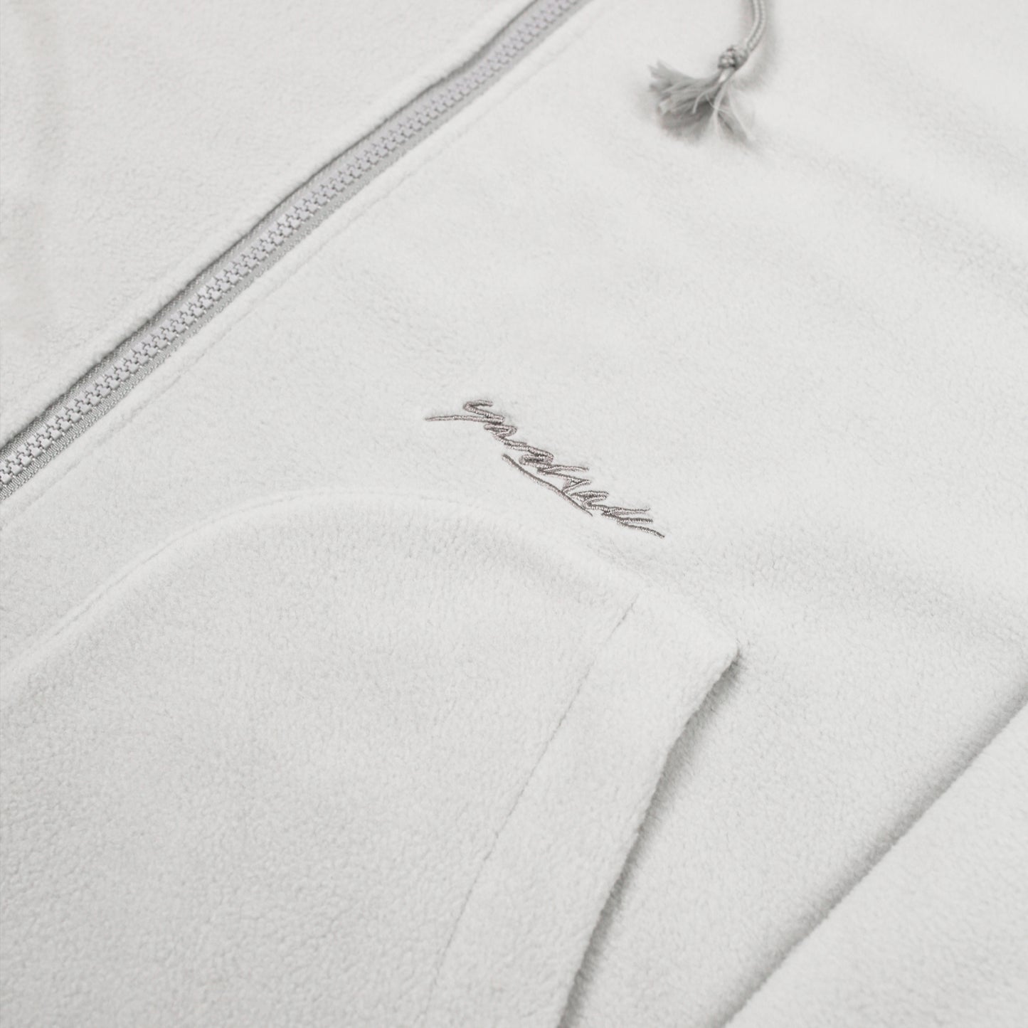 Fleece Zip Hood (Silver)