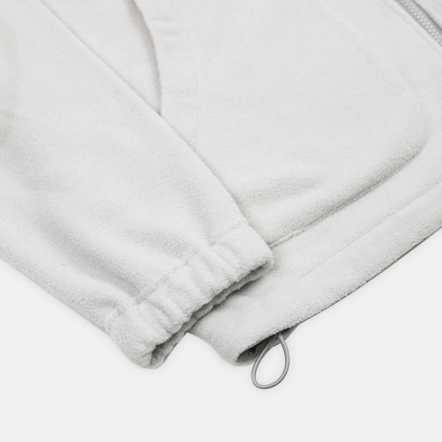 Fleece Zip Hood (Silver)