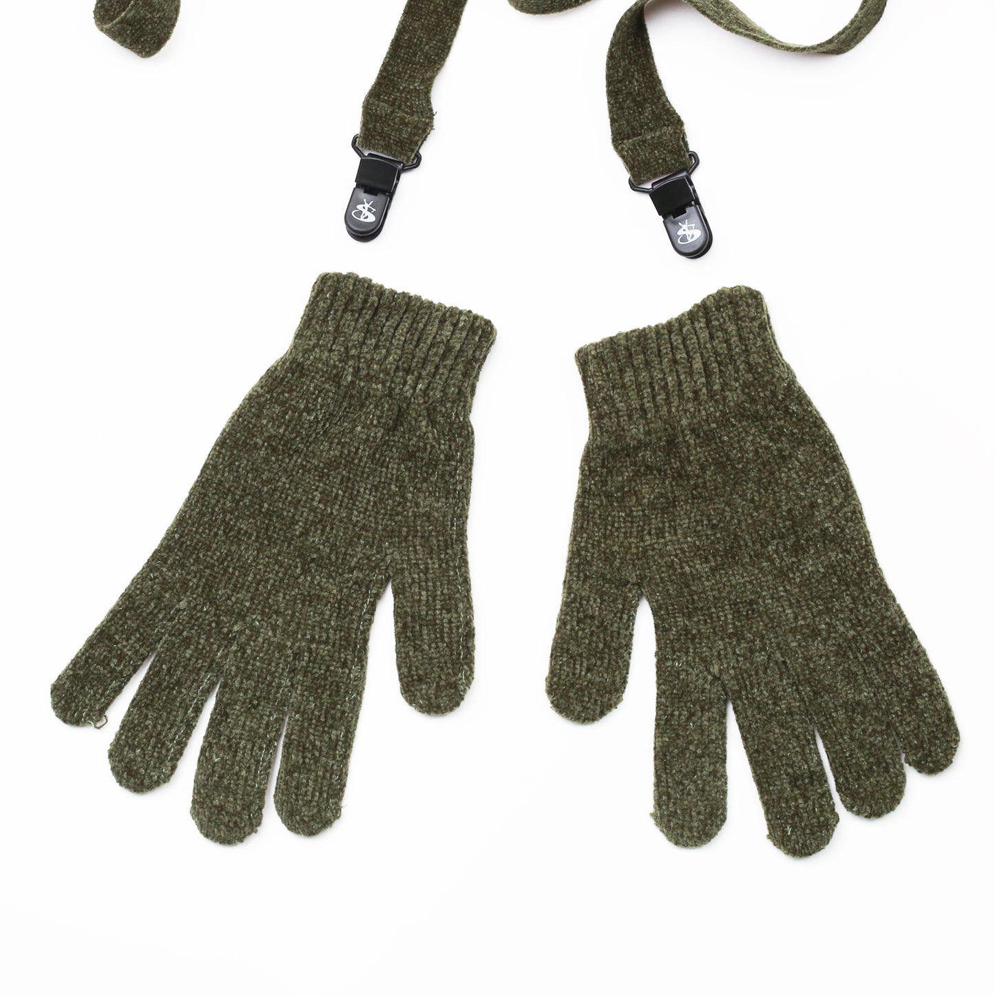 Chenille Gloves (Green)