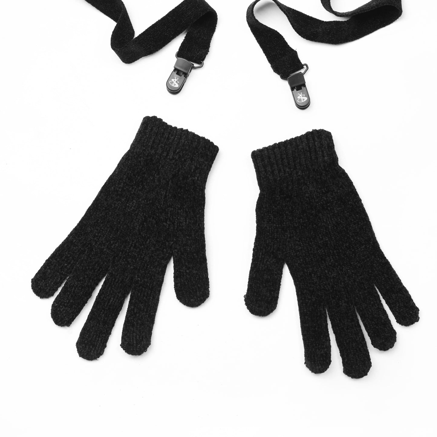 Chenille Gloves (Black)