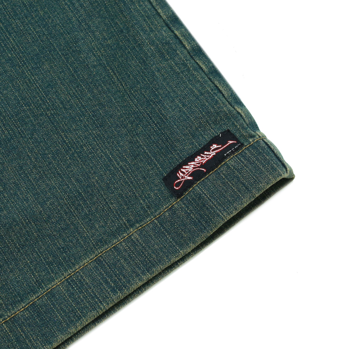 Slub Denim Shorts (Green)