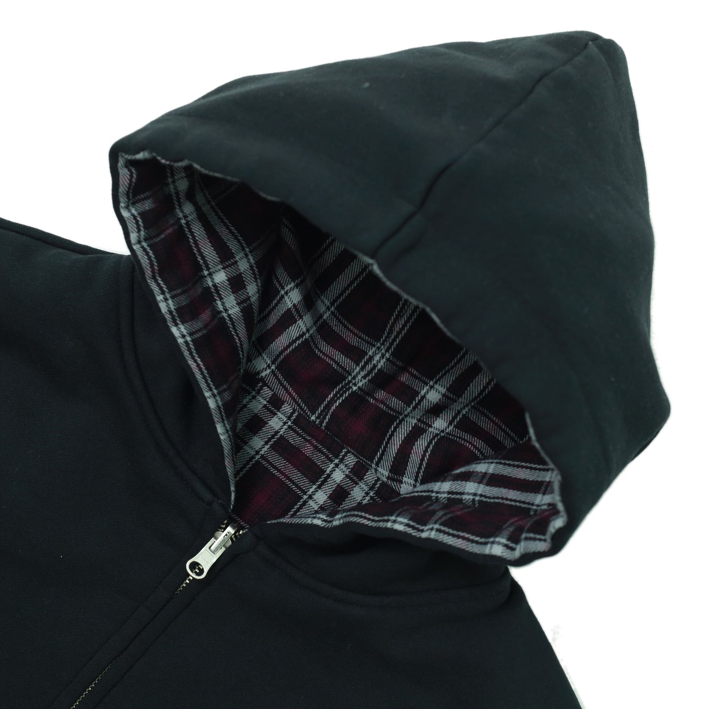 Reversible Flannel Hoodie (Black/Purple)