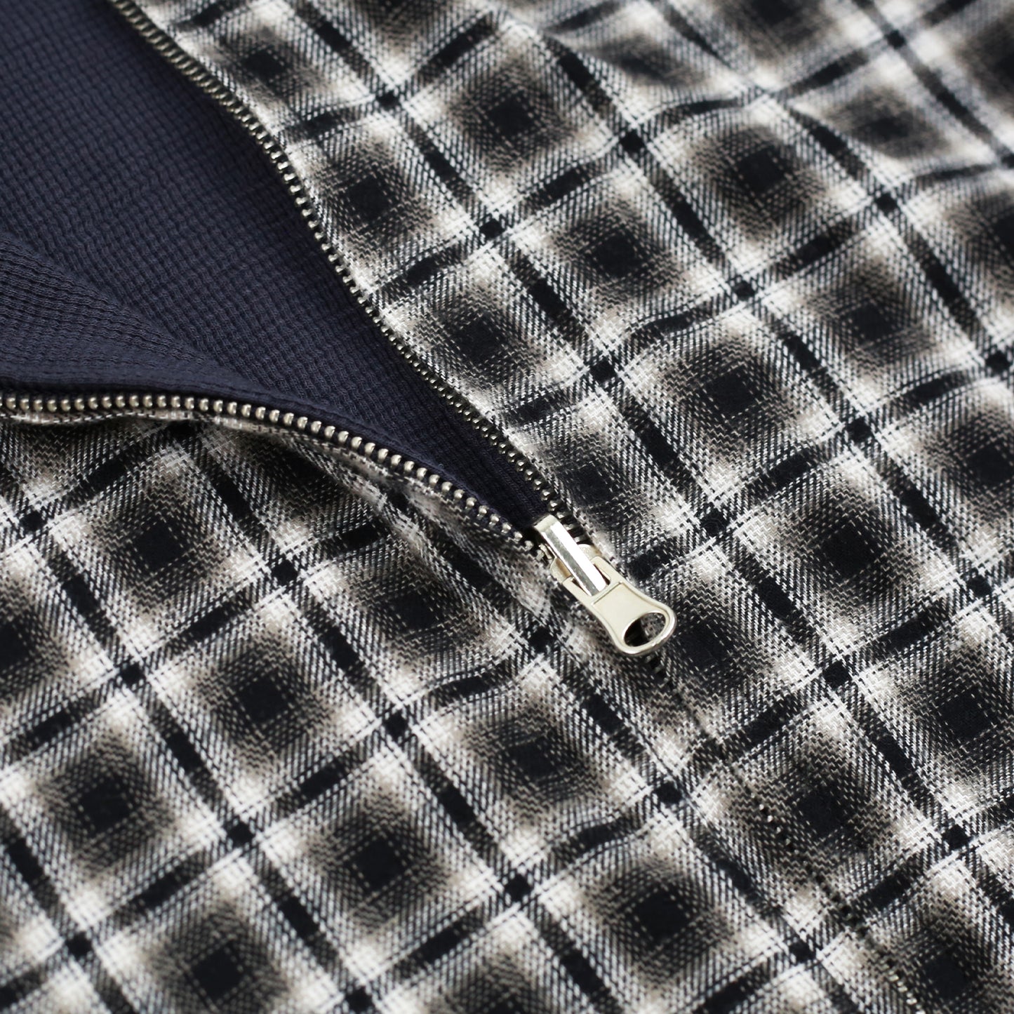 Reversible Flannel Hoodie (Khaki/Blue)