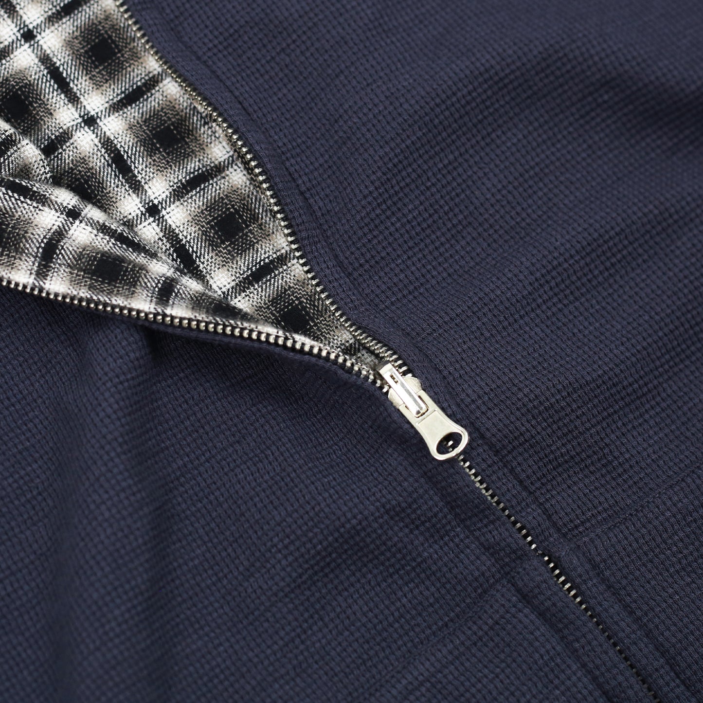 Reversible Flannel Hoodie (Khaki/Blue)