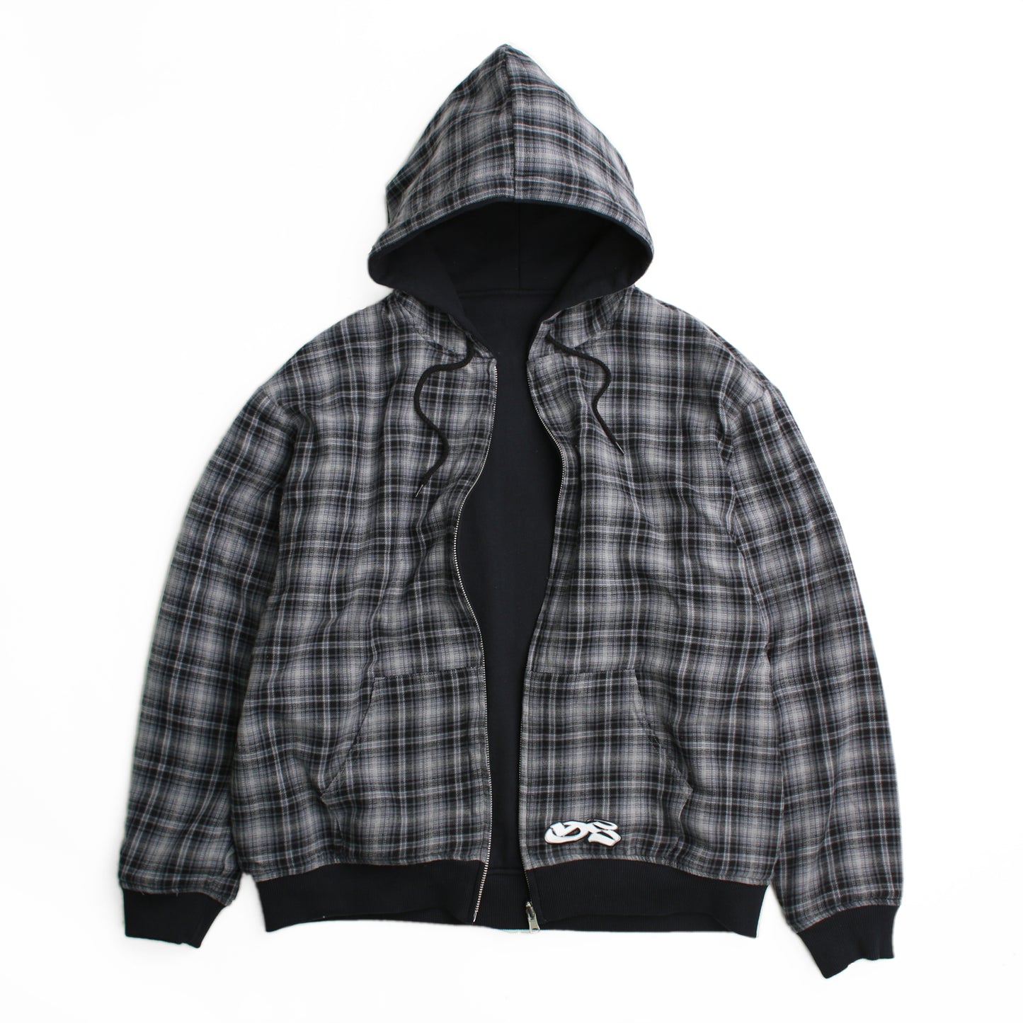 Reversible Flannel Hoodie (Grey)