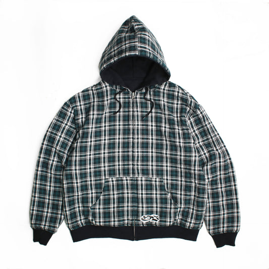 Reversible Flannel Hoodie (Green)