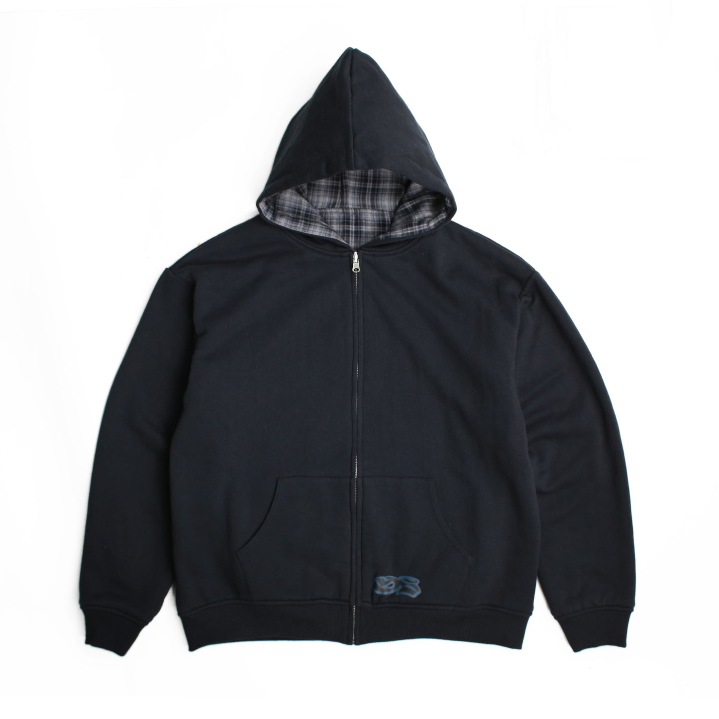 Reversible Flannel Hoodie (Grey)