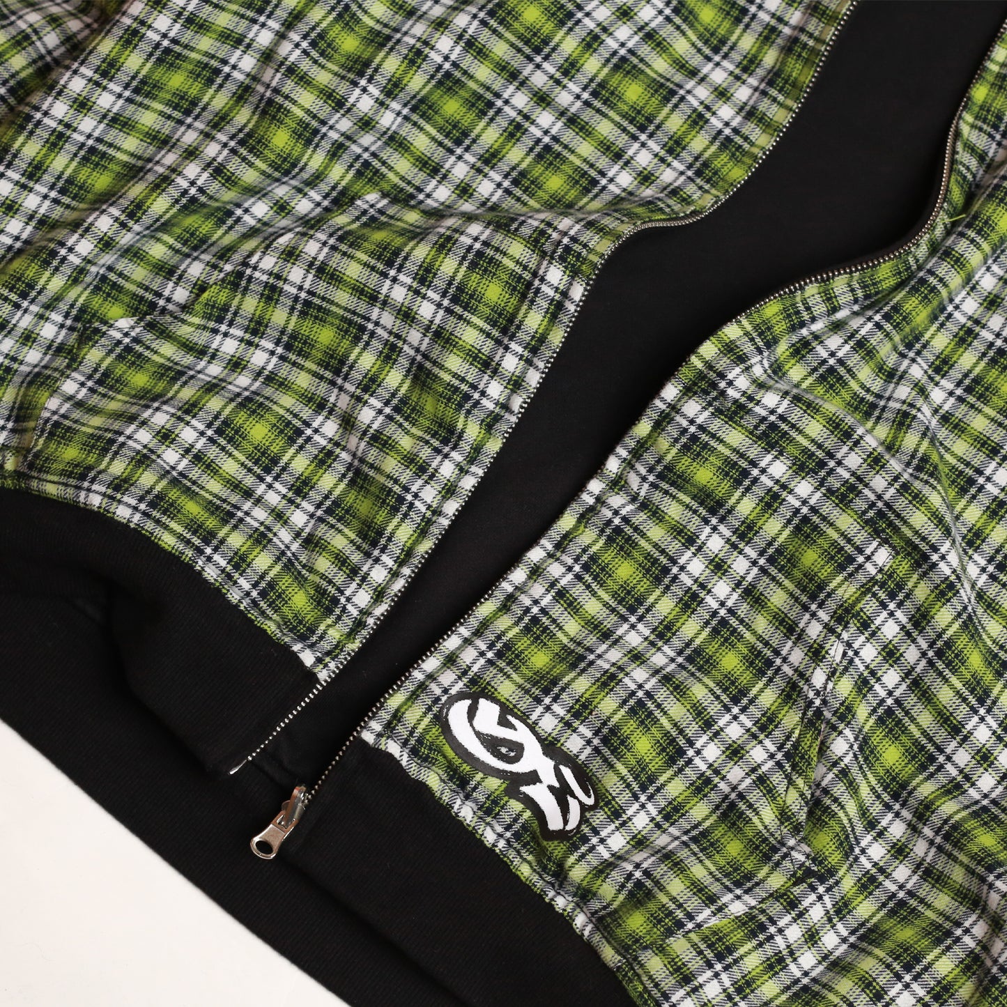 Reversible Flannel Hoodie (Green/Black)