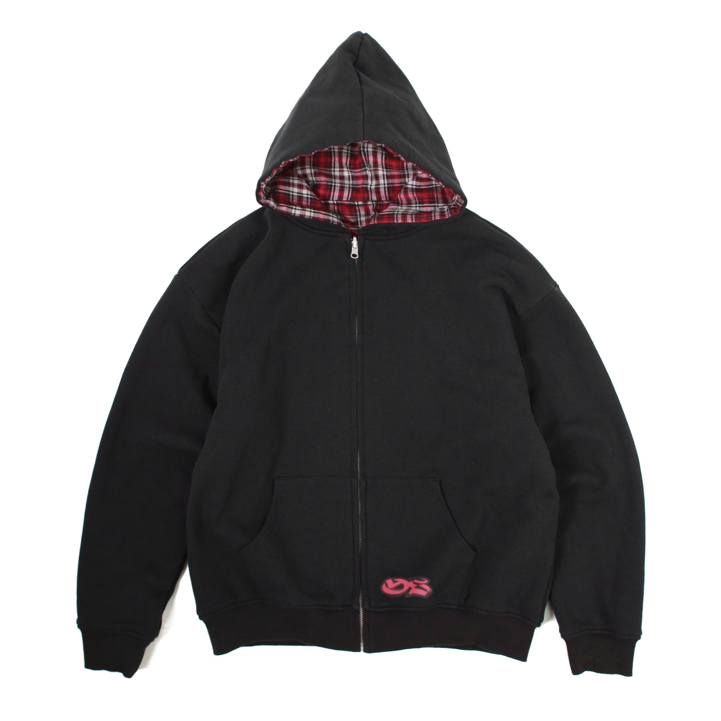 Reversible Flannel Hood (Red/Black)