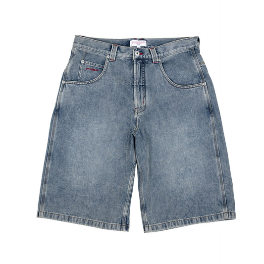 Slub Denim Shorts (Denim)