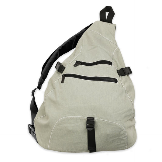 Denim Sling Back Pack (White)
