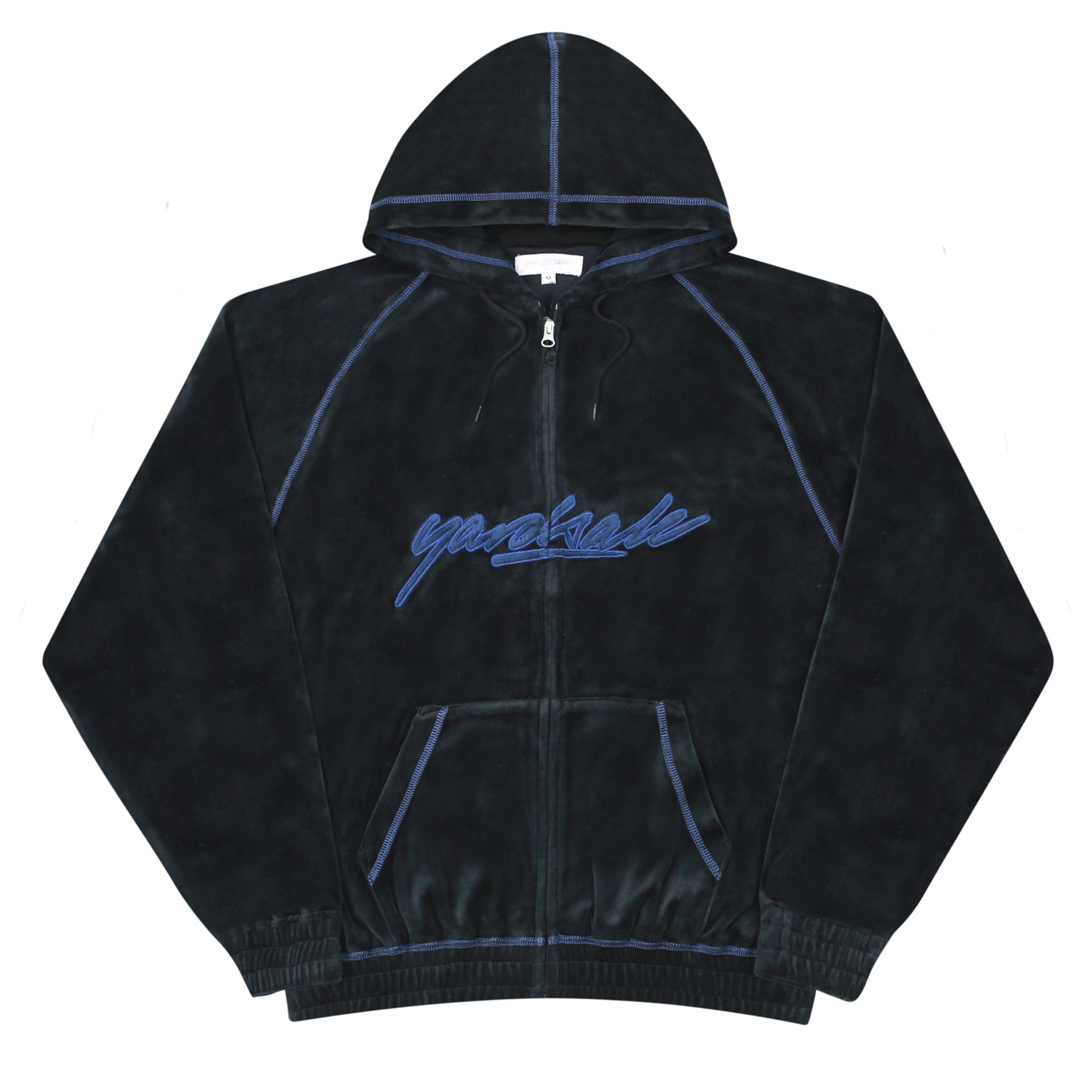 Velour Stitch Hood (Black)