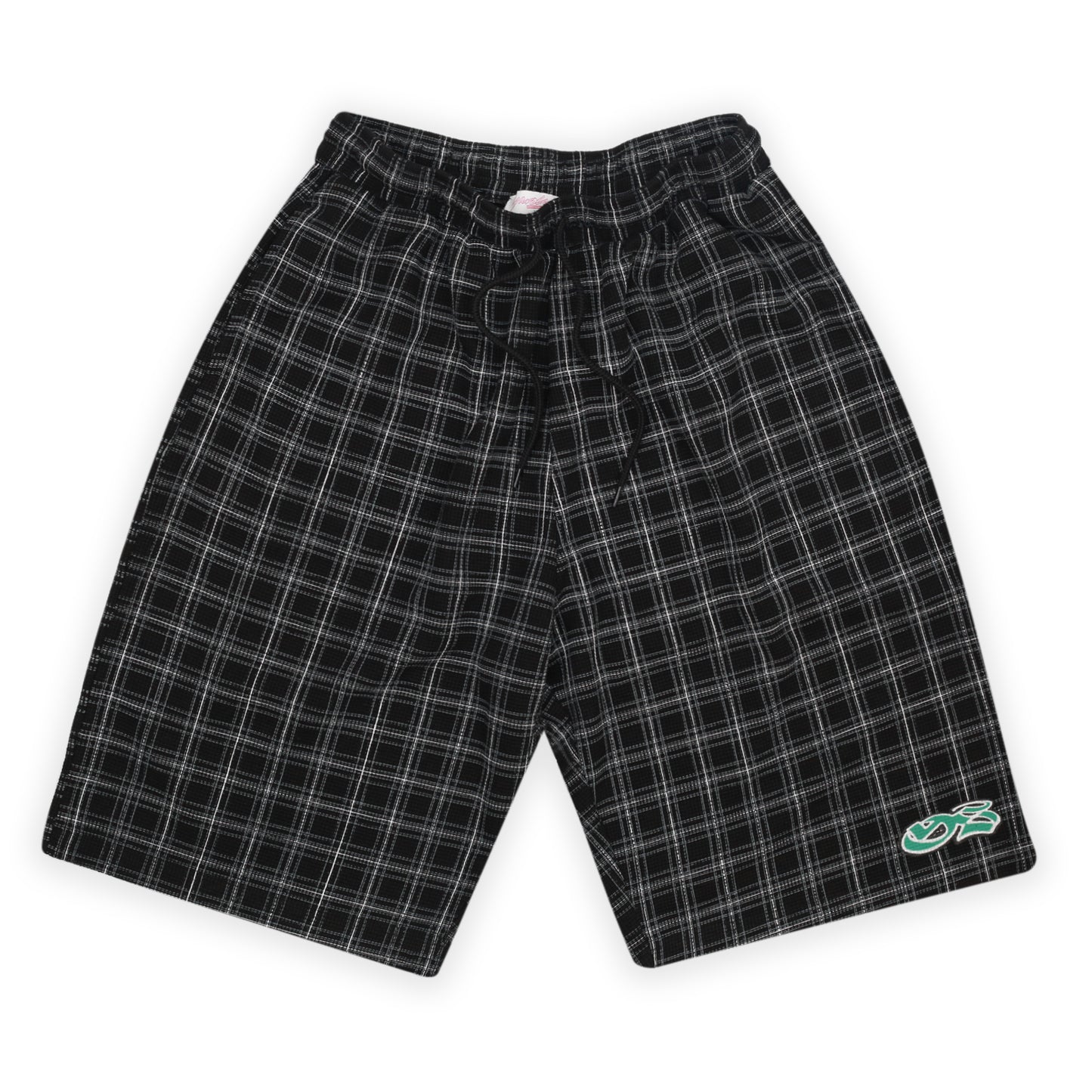Check Waffle Shorts (Black)