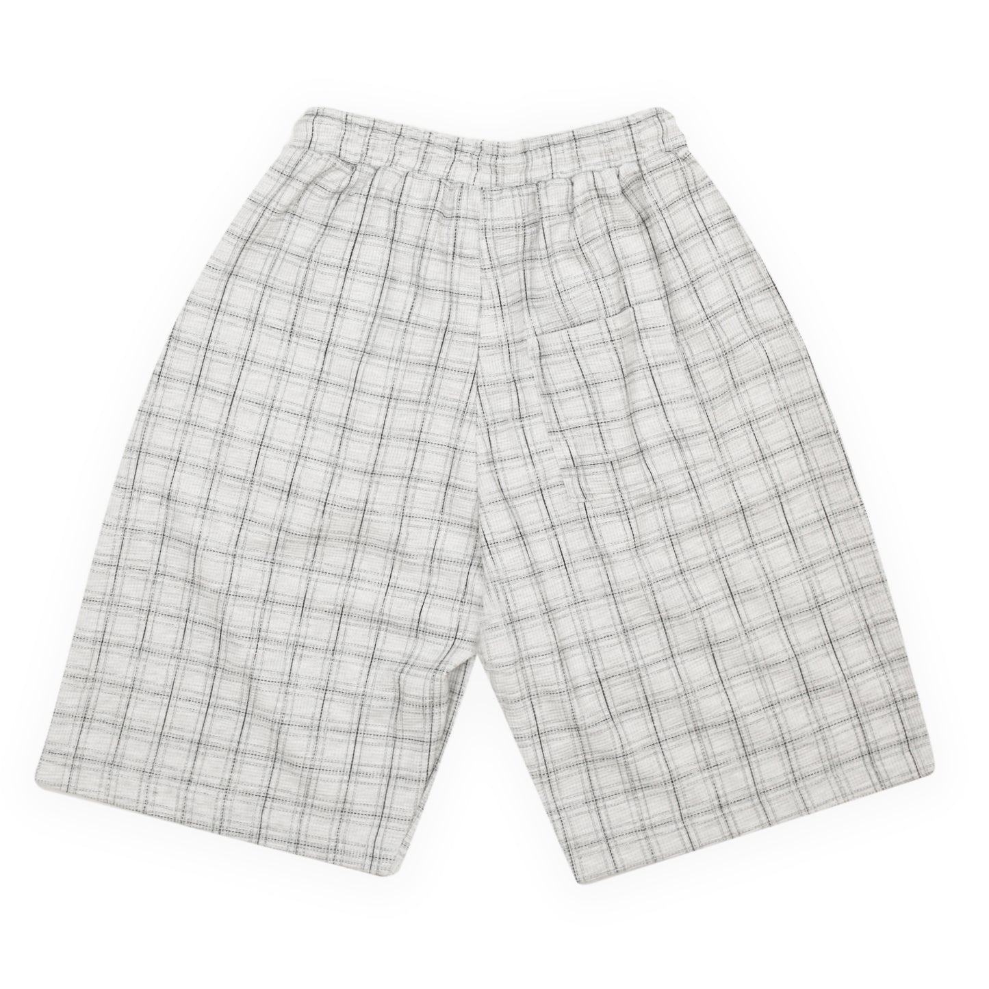 Check Waffle Shorts (Light-Grey)