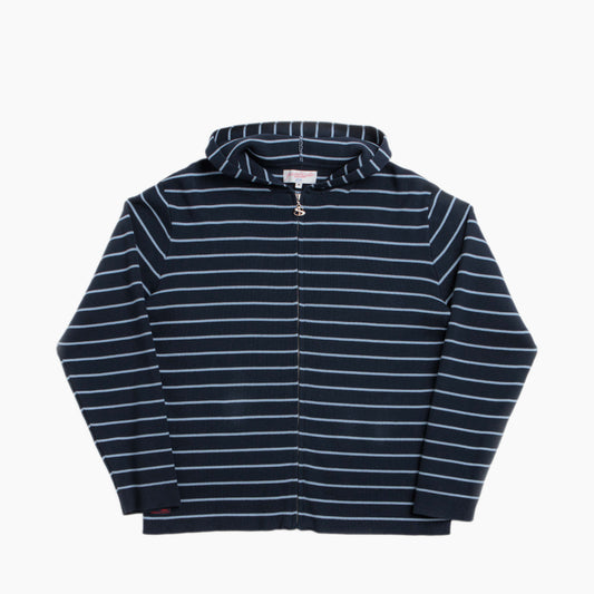 French Knit Hood (Navy/Blue)