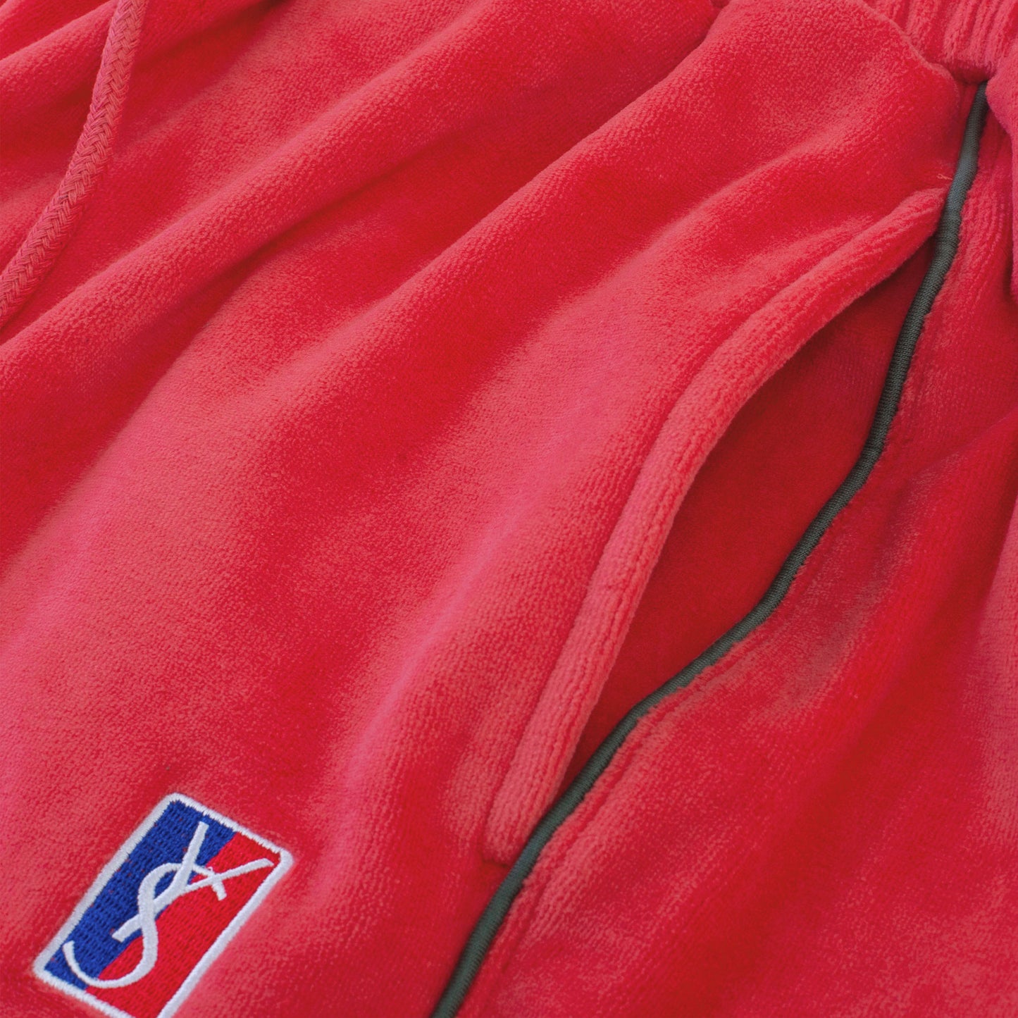Velour Joggers (Red)