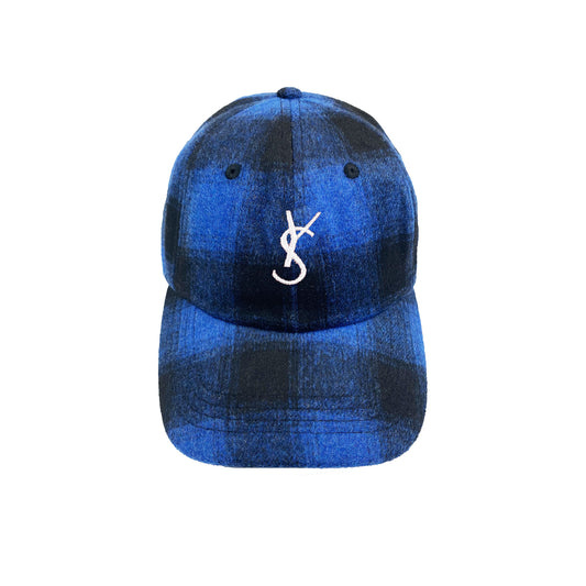 YS Flannel Cap (Blue/Black)