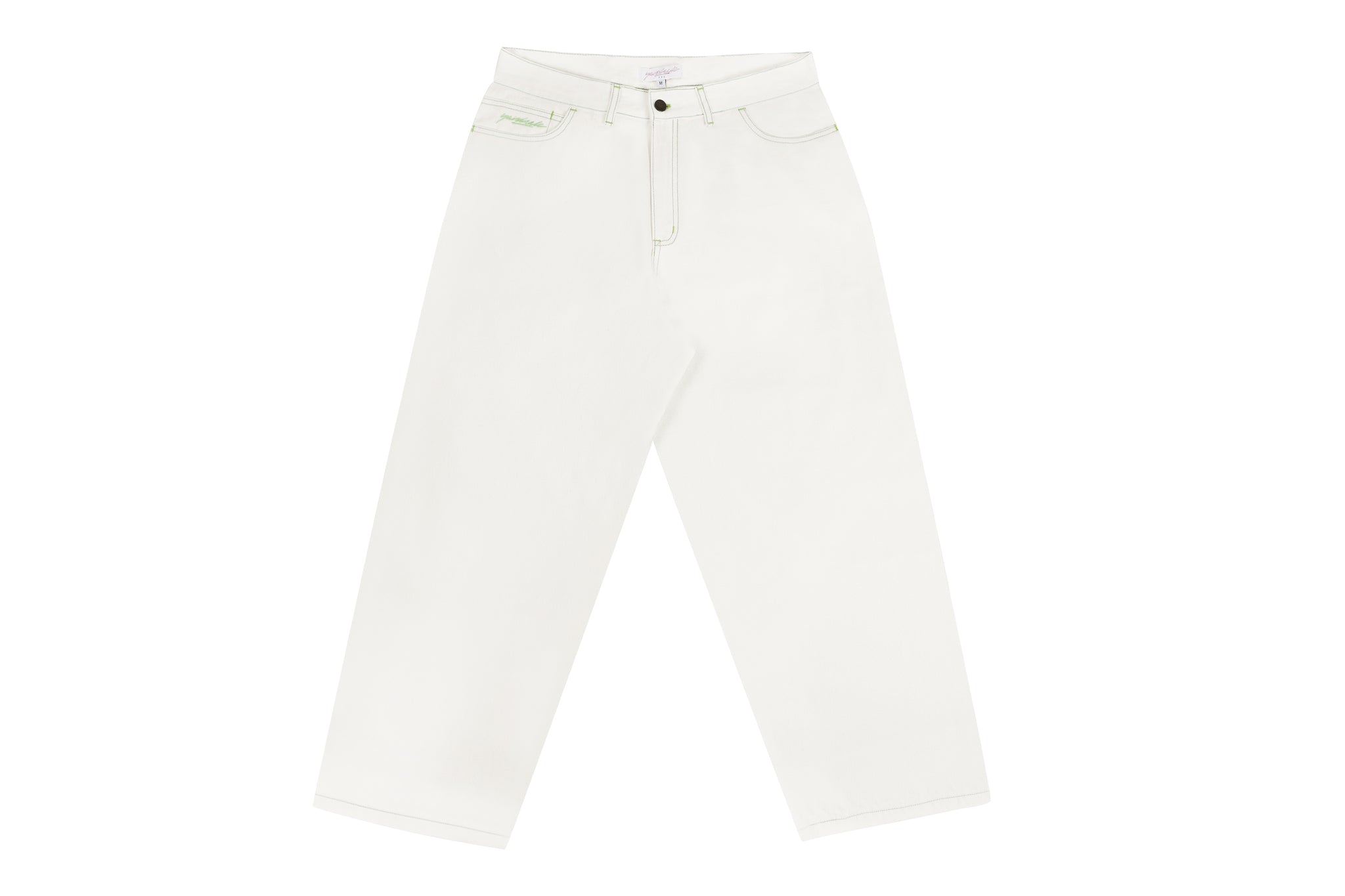 Goblin Jeans (White/Green) – YARDSALE
