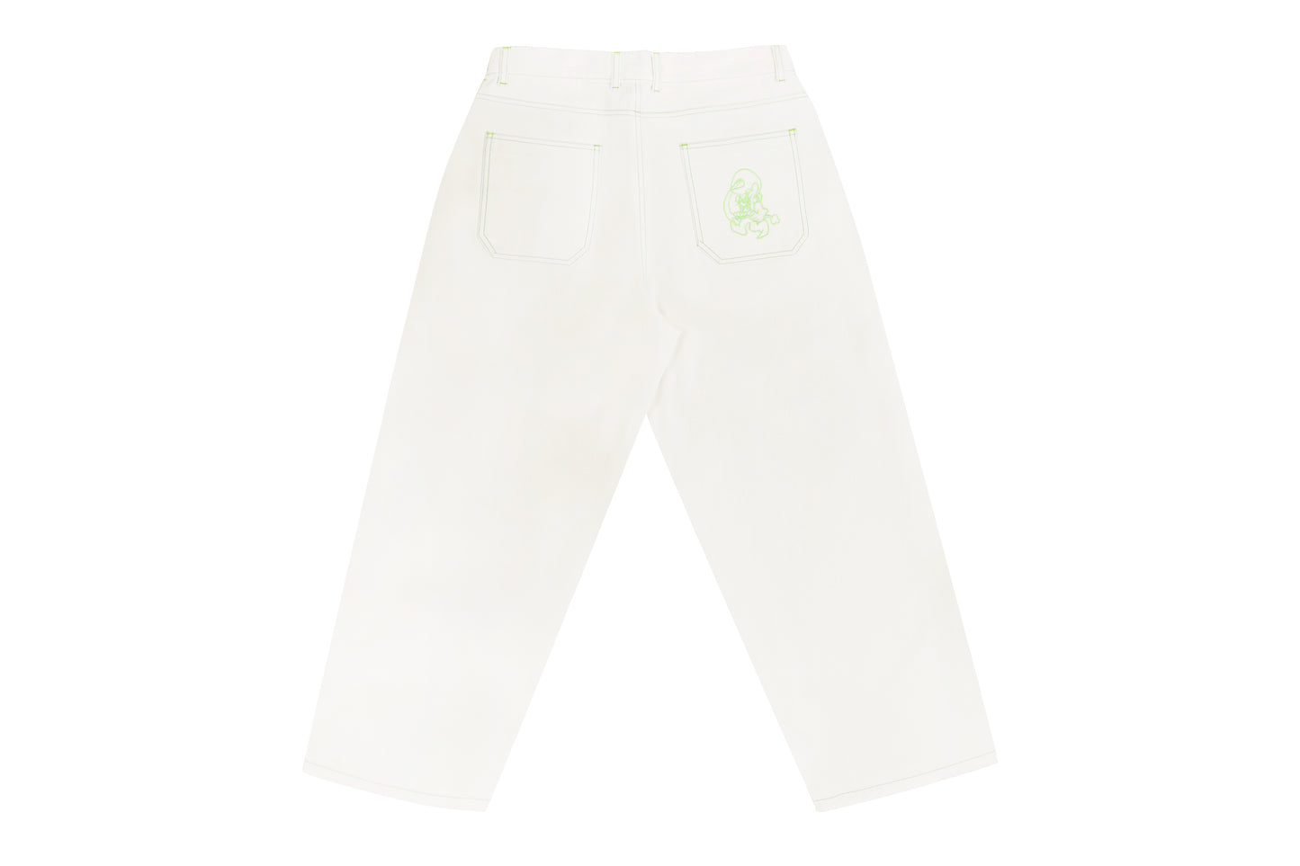 Goblin Jeans (White/Green)
