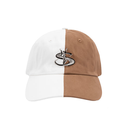 Split Cap (White/Beige)